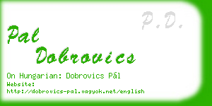 pal dobrovics business card