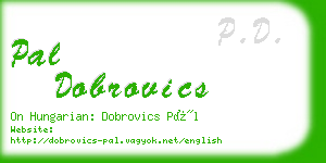 pal dobrovics business card